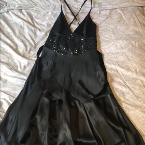 BCBG Maxazaria slate grey cocktail dress